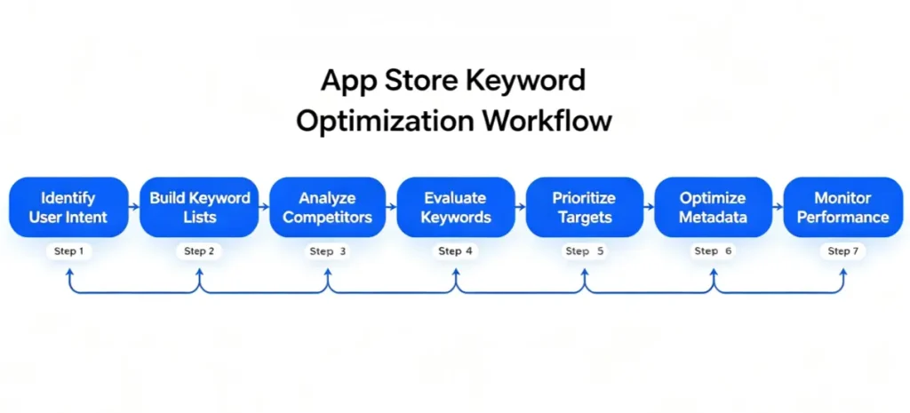 app store keyword optimization workflow