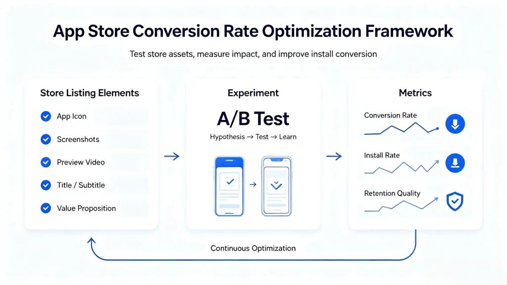 aso conversion rate optimization framework scaled