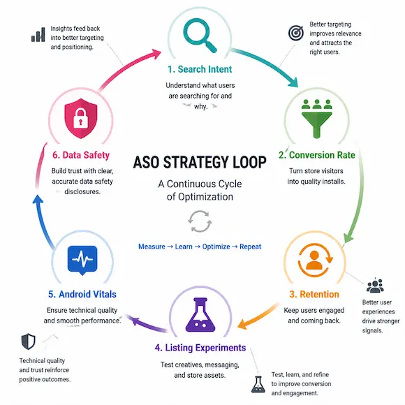 aso strategy loop search intent conversion retention