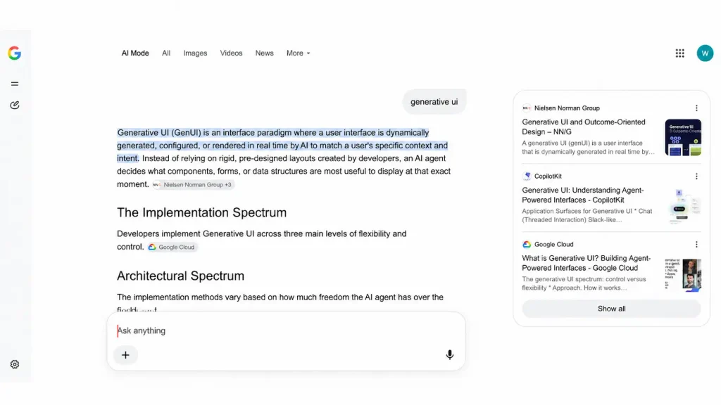 generative ui interface