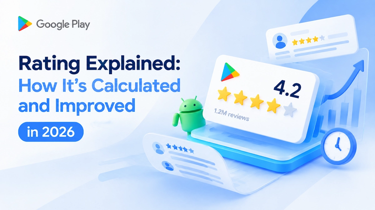 Google Play rating analysis with stars, reviews, and analytics charts