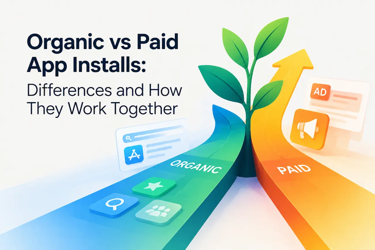 Organic and paid app installs working together for app growth strategy