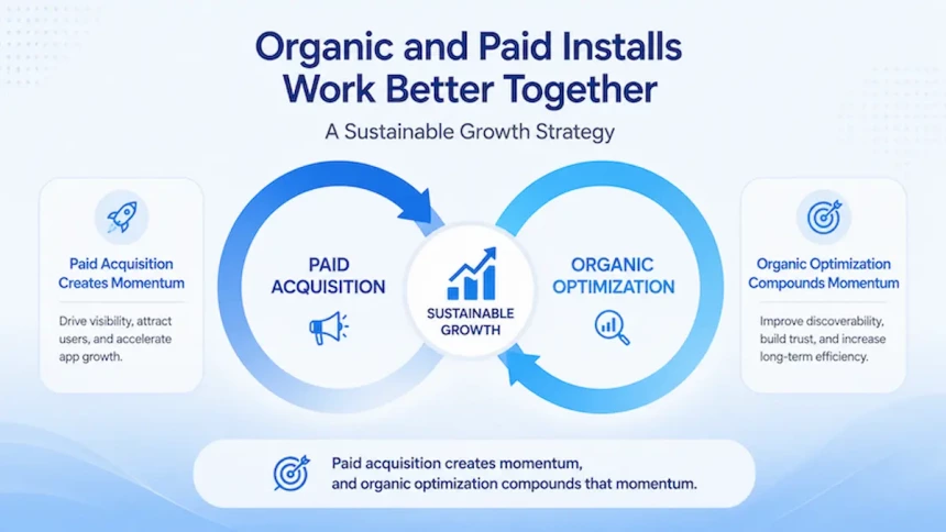 Organic and paid installs working together to build a sustainable app growth strategy