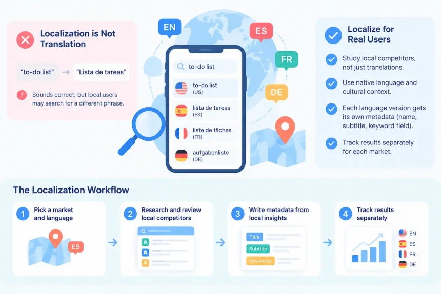 App Store keyword localization strategy for different markets