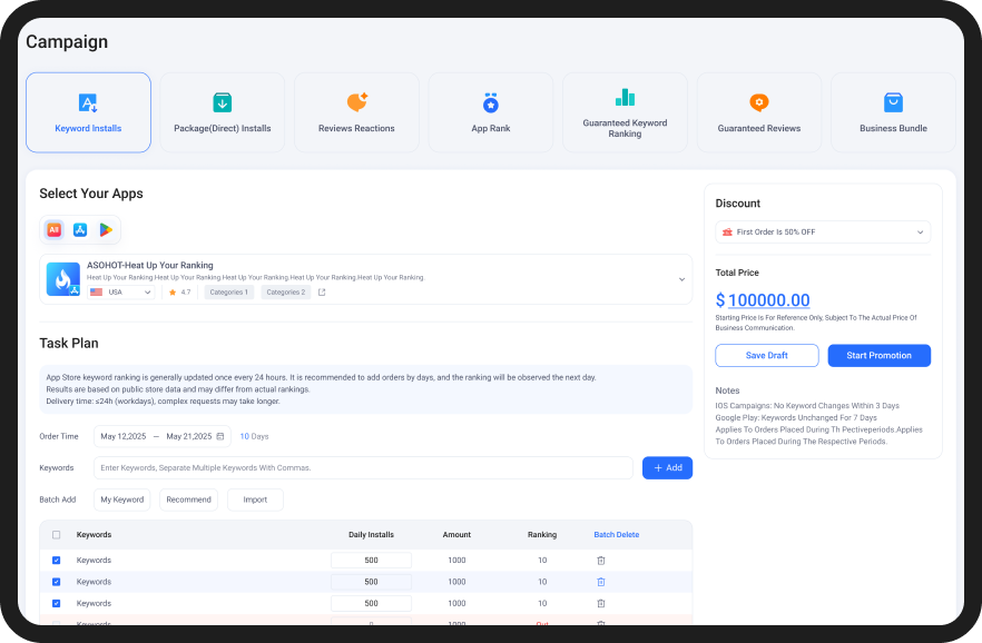 Self-Service Campaigns